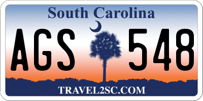 SC license plate AGS548