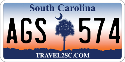 SC license plate AGS574