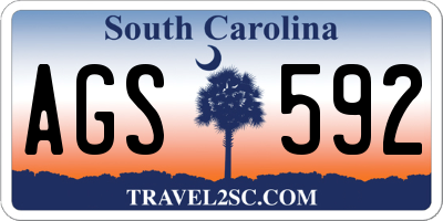 SC license plate AGS592