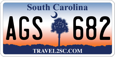 SC license plate AGS682
