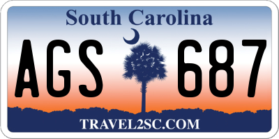 SC license plate AGS687