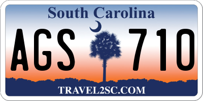 SC license plate AGS710