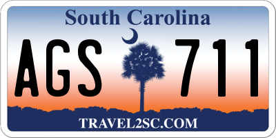 SC license plate AGS711