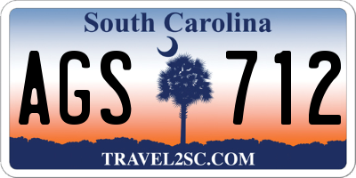 SC license plate AGS712