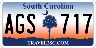 SC license plate AGS717