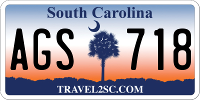 SC license plate AGS718