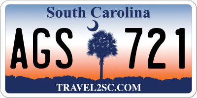 SC license plate AGS721