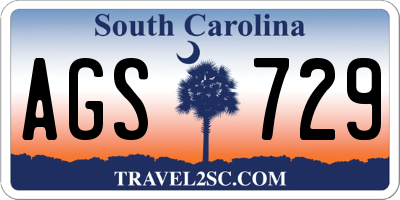 SC license plate AGS729
