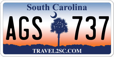 SC license plate AGS737