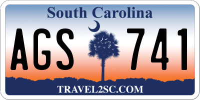 SC license plate AGS741