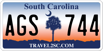 SC license plate AGS744