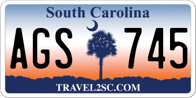 SC license plate AGS745