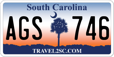 SC license plate AGS746