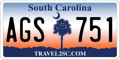 SC license plate AGS751