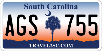 SC license plate AGS755