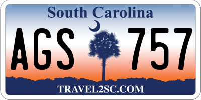 SC license plate AGS757