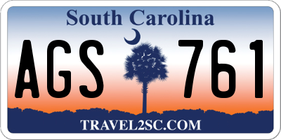 SC license plate AGS761