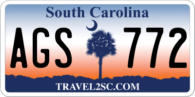 SC license plate AGS772