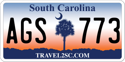 SC license plate AGS773