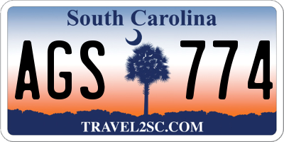 SC license plate AGS774