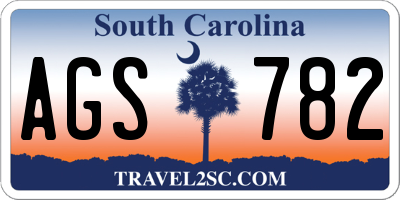 SC license plate AGS782
