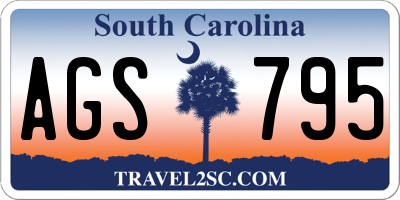 SC license plate AGS795