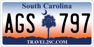 SC license plate AGS797