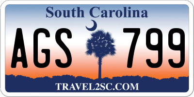SC license plate AGS799
