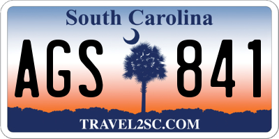 SC license plate AGS841