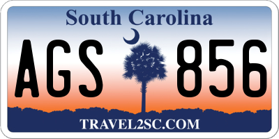 SC license plate AGS856