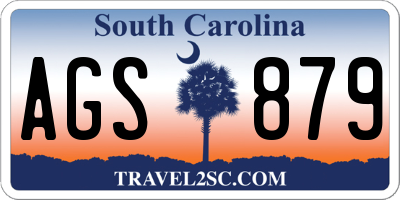 SC license plate AGS879