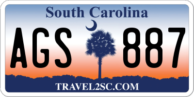 SC license plate AGS887