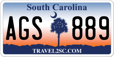 SC license plate AGS889