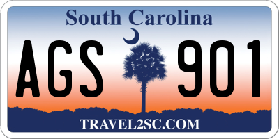 SC license plate AGS901