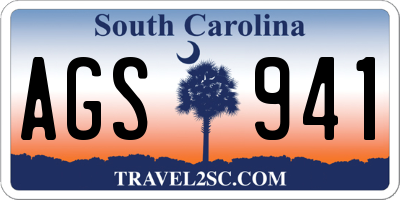 SC license plate AGS941