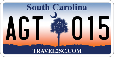 SC license plate AGT015