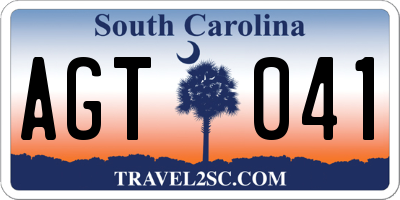 SC license plate AGT041