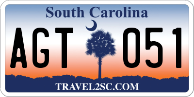SC license plate AGT051