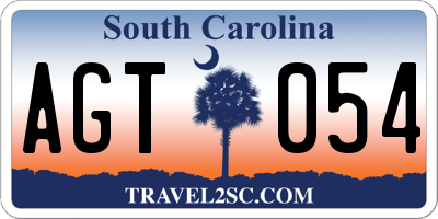 SC license plate AGT054
