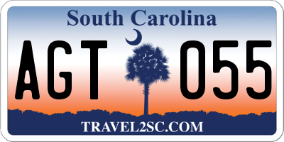 SC license plate AGT055