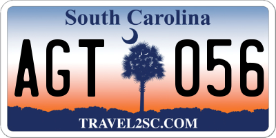 SC license plate AGT056