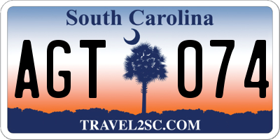 SC license plate AGT074