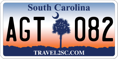 SC license plate AGT082