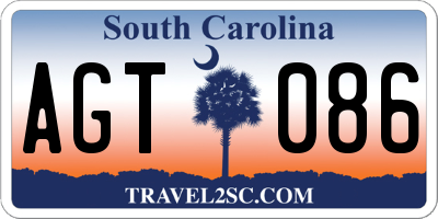 SC license plate AGT086