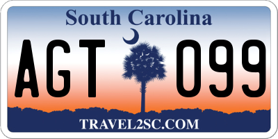 SC license plate AGT099