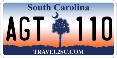 SC license plate AGT110
