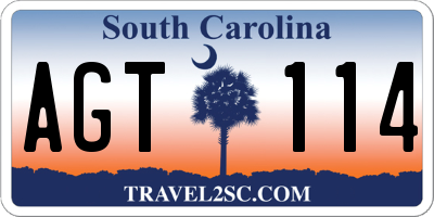 SC license plate AGT114