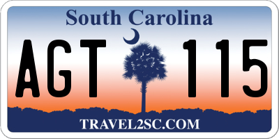SC license plate AGT115