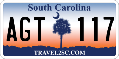 SC license plate AGT117