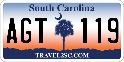 SC license plate AGT119